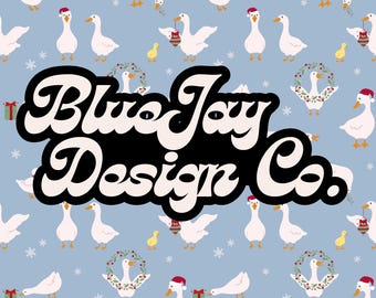 Christmas Goose on the Loose Pattern, Christmas Geese, Holiday geese Seamless