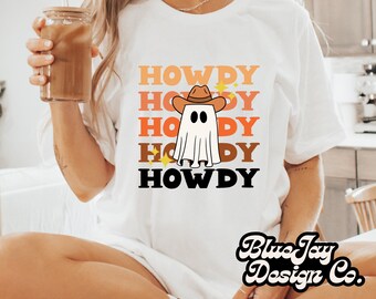 cowboy ghost png, haowdy ghost png, spooky mama png, halloween mama shirt png, rad mom shirt png, halloween shirt png, spooky png