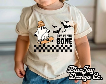 Bat To The Bone png, skateboarding ghost, skater halloween, checker halloween