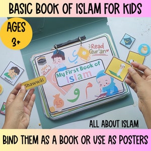 Islam Busy Book For Kids, All about Islam Busy Binder, Muslim Homeschool resources, Islamic activities, Ramadan worksheets, Islam quiet Book