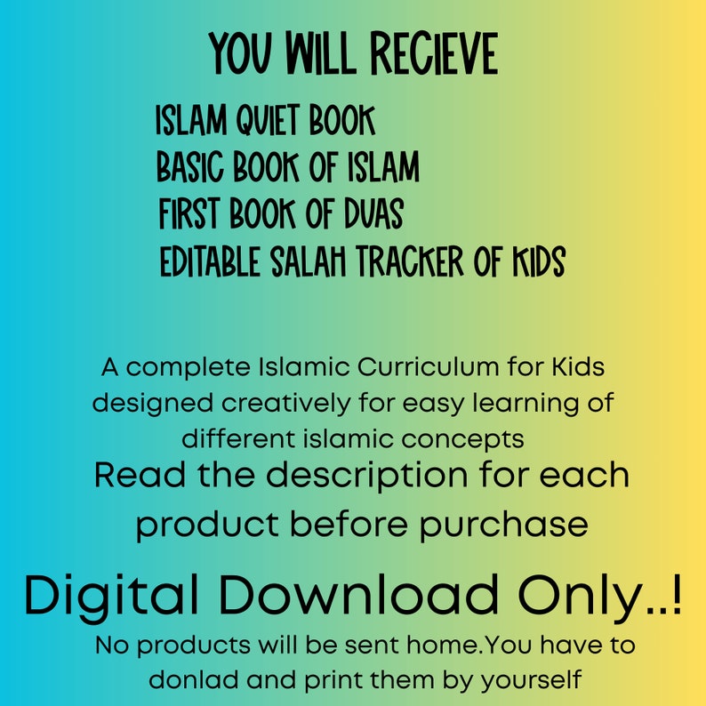 Islamic Learning Binder Bundle, Dua Book, Salah Tracker (Digital Download) image 2