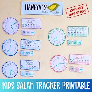 Kids Salah tracker, Salah Tracker for Muslim Kids