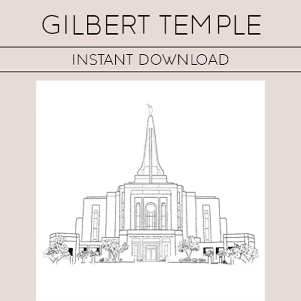 Gilbert Temple Drawing