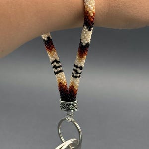 Handmade Beaded Wristlet Keychain: Native American Inspired Key Holder ...