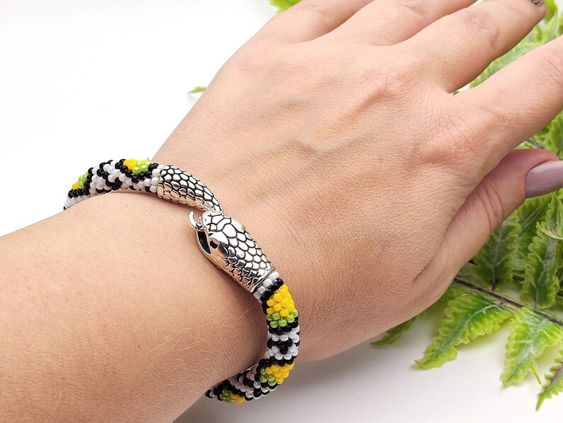 Yellow Snake Rope Bracelet Pattern, Pdf Pattern, Pattern Bracelet ...