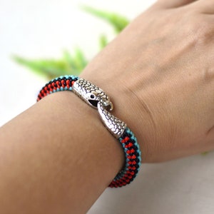 Garter snake bracelet, Custom length snake bracelet, Snake ouroboros, Serpent bracelet, Snakeskin print bracelet, Meaningful jewelry