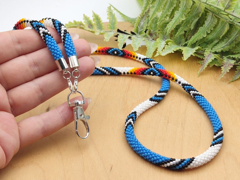 Beaded Lanyard Kit, Bead Crochet Lanyard DIY Kit, Jewelry Making Kit