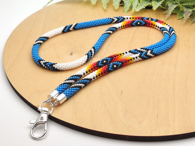 Beaded Lanyard Kit, Bead Crochet Lanyard DIY Kit, Jewelry Making Kit