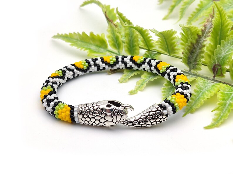 Yellow Snake Rope Bracelet Pattern, Pdf Pattern, Pattern Bracelet ...