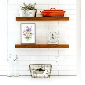 Vibrant Wildflower Watercolor Print - Botanical Wall Art - Nature - Colorful