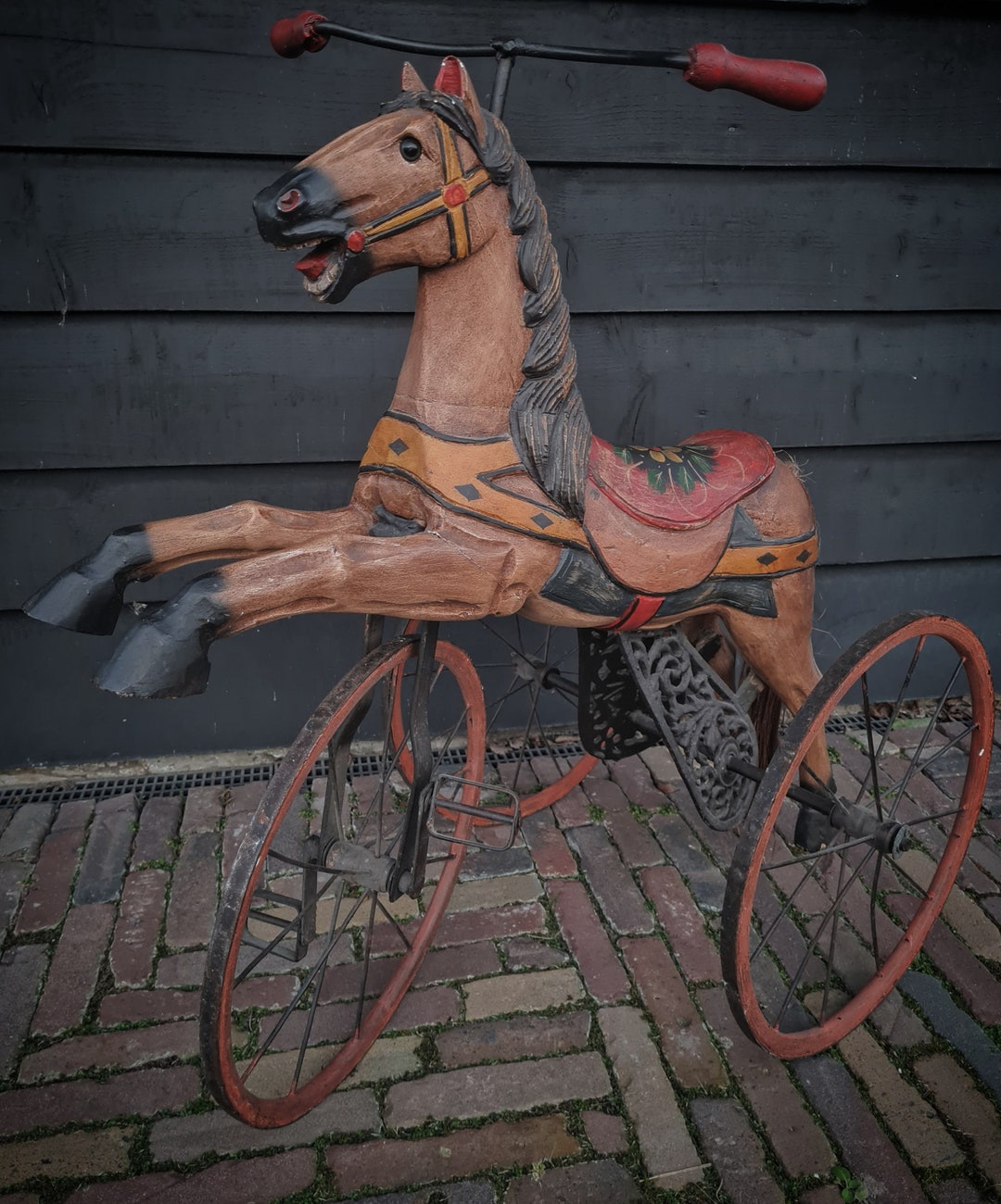French Antique Horse Tricycle Etsy