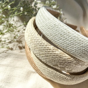 Boho Chic Woven Headband | Neutral Straw Wide Headband | Summer Hair Accessory | Gift for Her