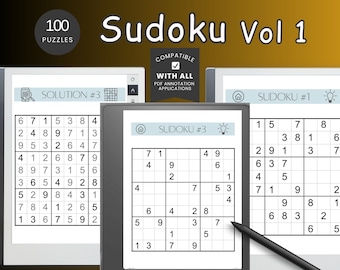 Pacchetto giochi puzzle Sudoku digitali Modelli digitali Sudoku Rompicapo Giochi per adulti Livello facile Medio difficile Collegamento ipertestuale Kindle Scribe
