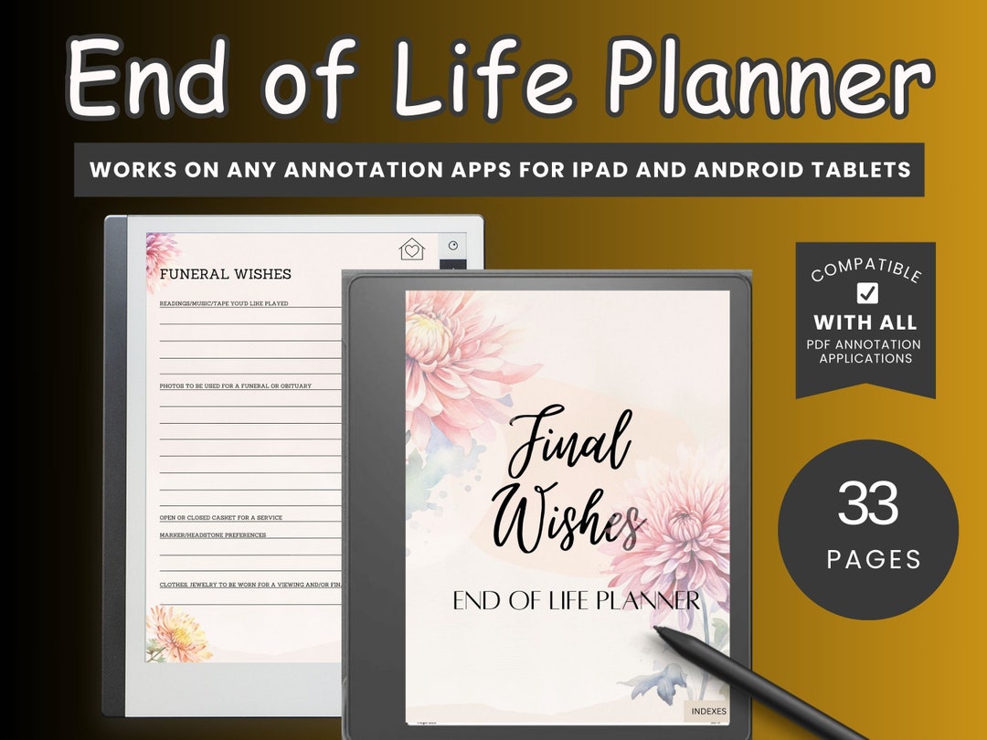 Digital Templates End of Life Planner What If Planner Just in Case ...