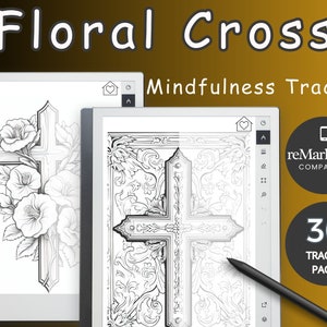 Digital2 Tracing Book Digital2 templates tracing book mindfulness DigitalFloral Cross Mandala tracing book Stress Relief