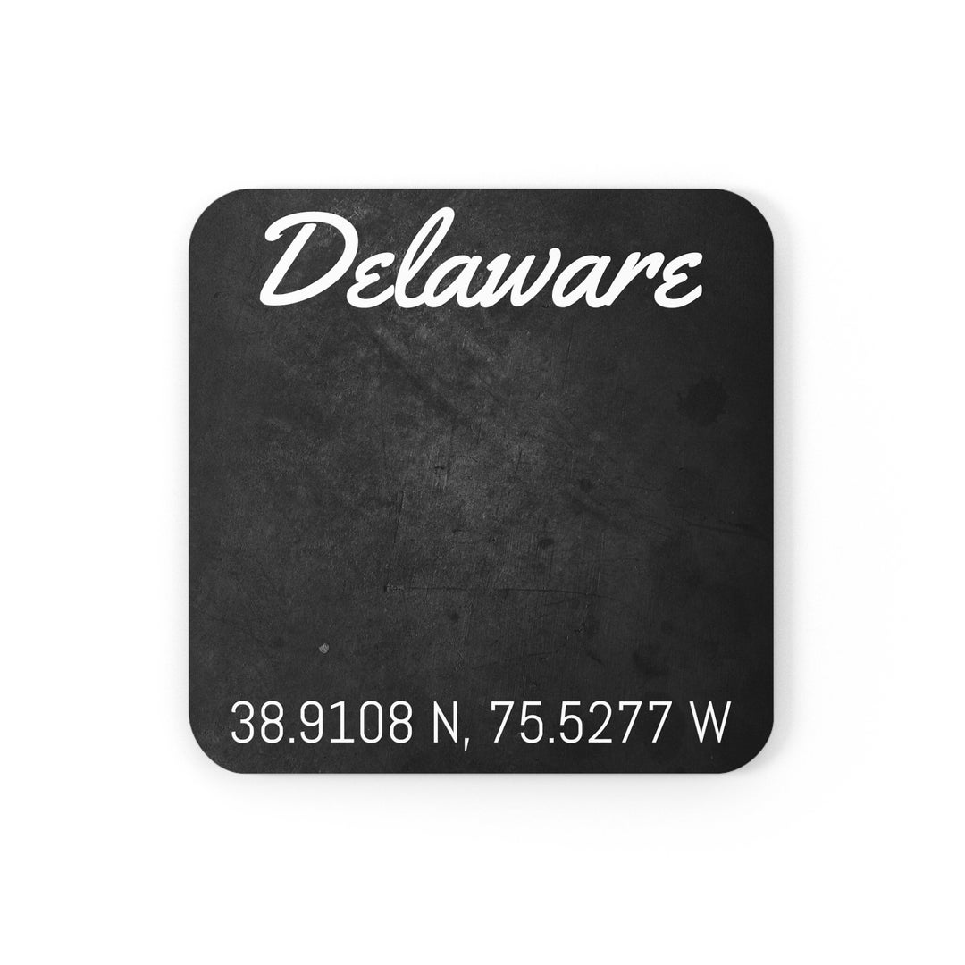 Delaware, US States Cork Back Coaster, Unique Gift Etsy