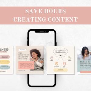 470 Mental Health Instagram Canva Templates -psychotherapy -wellness ...