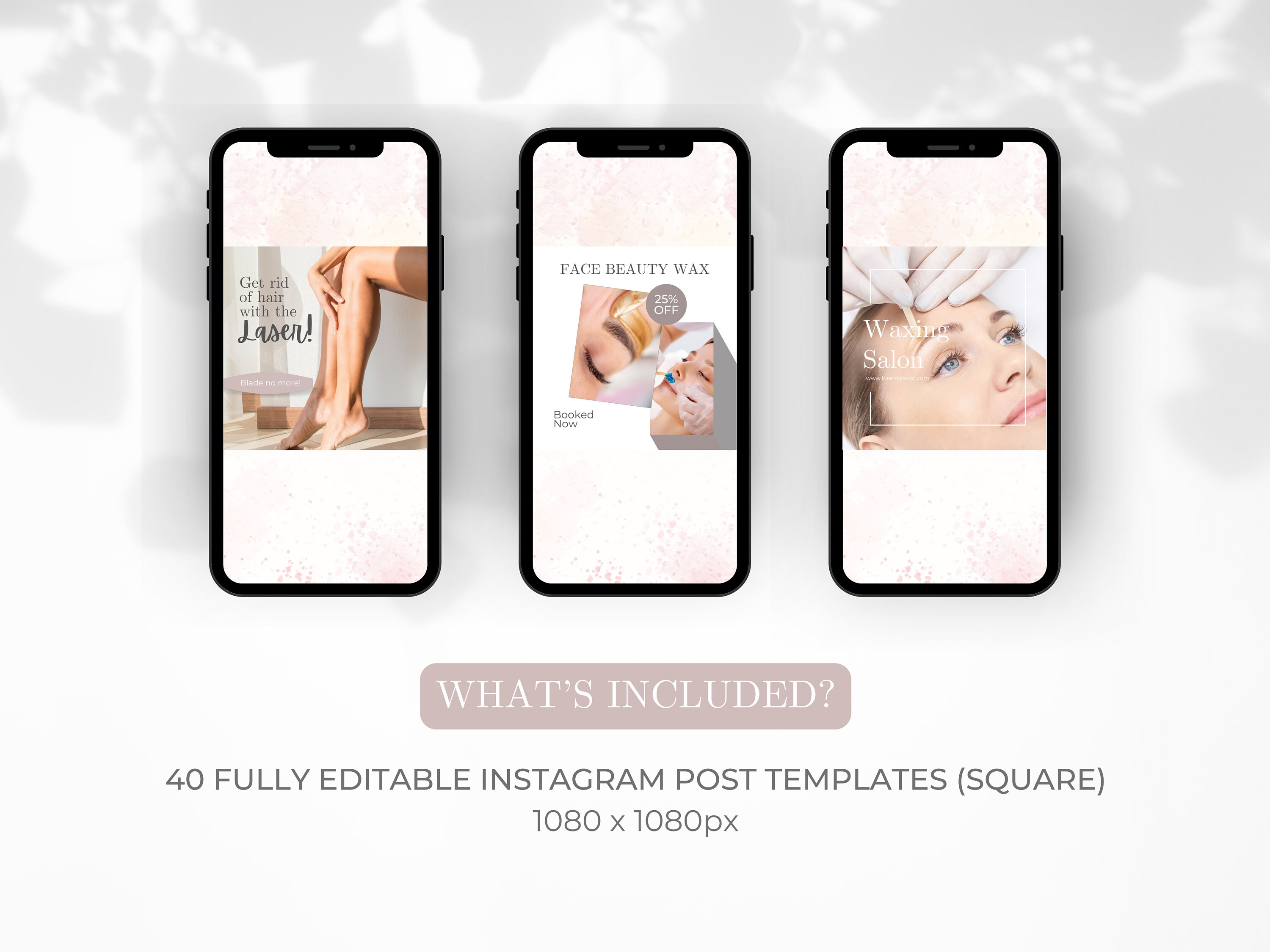40 Waxing Instagram Post Canva Templates Hair Removal Templates Waxing