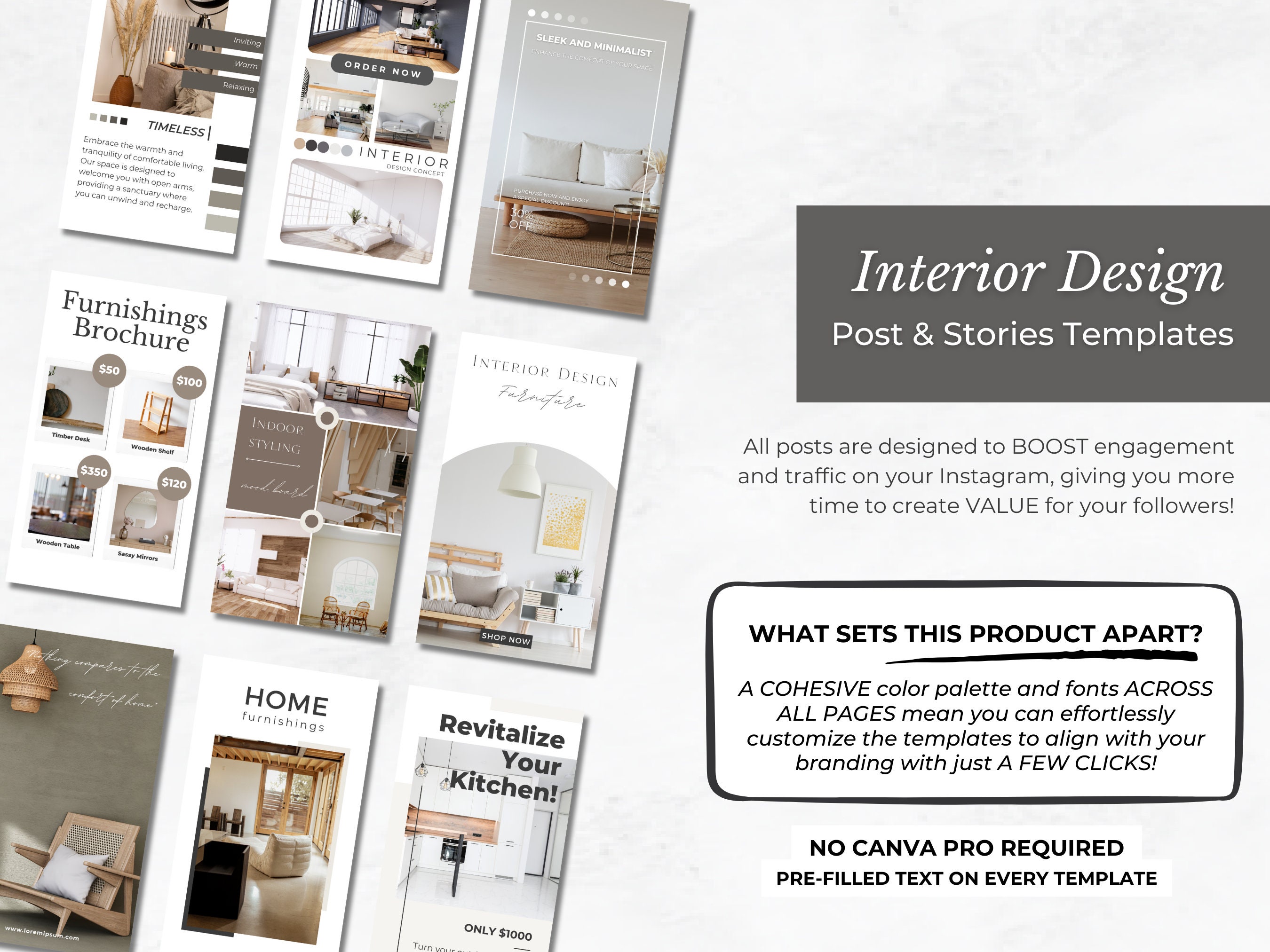 111 Interior Design Canva Templates - Instagram Template Interior ...