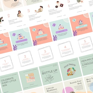470 Mental Health Instagram Canva Templates -psychotherapy -wellness ...