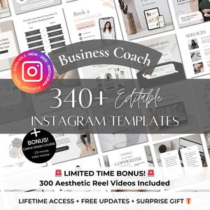 340+ Business Coach Instagram Canva Templates - Social Media Coach Toolkit - Coaching Templates - Motivational Coach - Social Media Manager