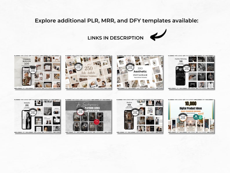 PLR MRR 10,000 Digital Product Ideas for Passive Income eBook - Done for You Digital Products Resell Rights Digital Marketing Resell Vault 画像 10