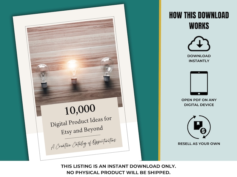 PLR MRR 10,000 Digital Product Ideas for Passive Income eBook - Done for You Digital Products Resell Rights Digital Marketing Resell Vault 画像 8