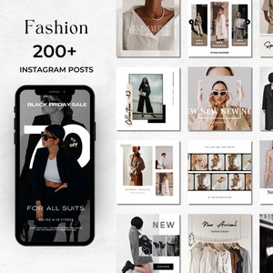 200+ Fashion Ecommerce Instagram Post Canva Templates -Sustainable Fashion Insta -Men Fashion Instagram -Clothes Insta-Fashion Blogger Insta