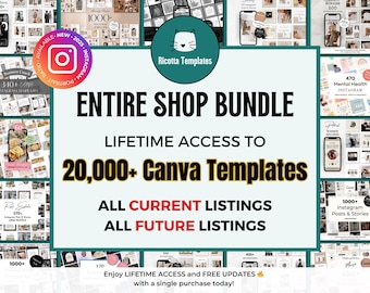 ENTIRE SHOP BUNDLE Instagram editable Canva Templates - Social Media Branding -Instagram Templates, Pinterest Templates-Social Media Manager
