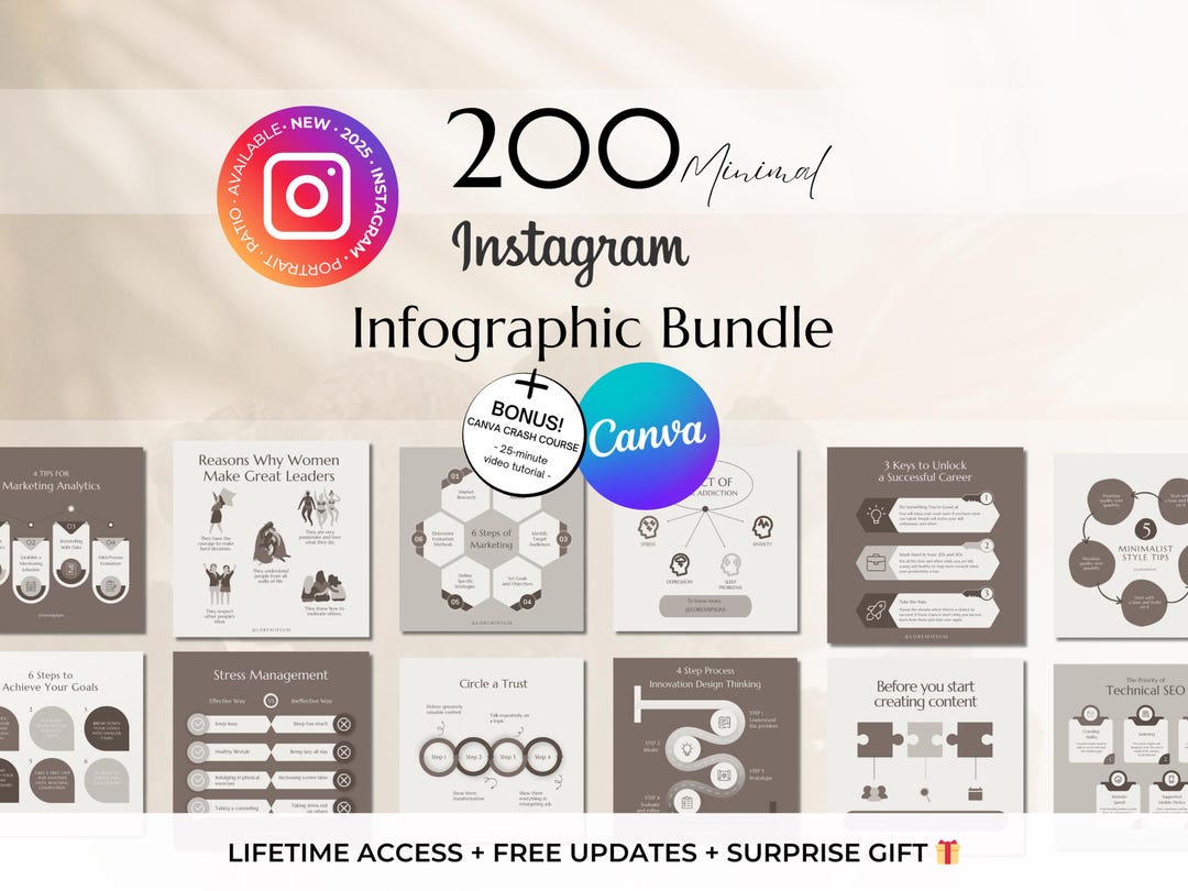 200 Social Media Infographic Templates Canva Editable - Instagram ...