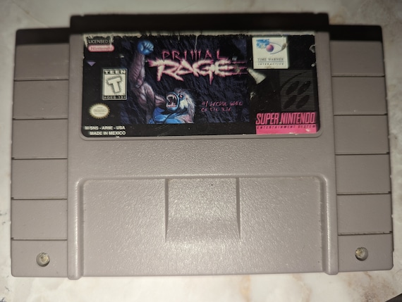 Primal rage cartridge game for Super Nintendo console