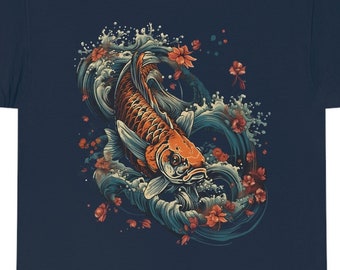 Fish Koi T Shirt, Fish T-Shirt, Graphic Fish Tee, Koi Fish Cool, Fish Lover, Graphic Tee, Koi Lover