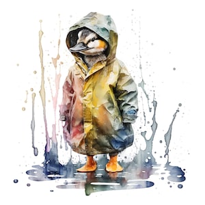 Ducklings in Rain Boots, Commercial Use Duckling Illustration Bundle, Digital Clip Art, Cute Ducklings