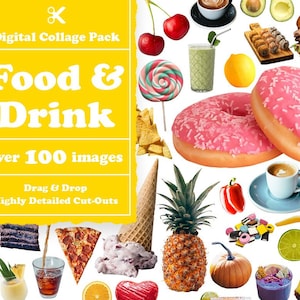 Collagemaker voor eten en drinken 100+ afbeeldingen || Voedsel digitale collagemaker || Food Collage Creator voor Photoshop en maak collageafbeeldingen