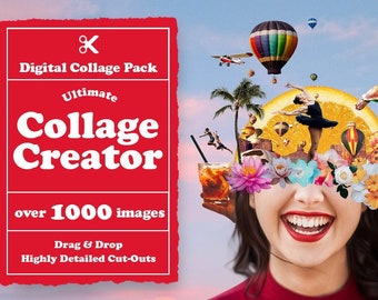 Modern Collage Creator 1000+ Images || Digital Collage Maker || Collage Creator for Photoshop and Procreate Collage Images