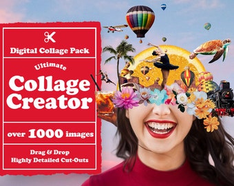 Modern Collage Creator 1000+ Images || Digital Collage Maker || Collage Creator for Photoshop and Procreate Collage Images
