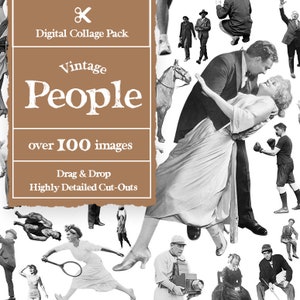 Vintage People Collage Creator 100+ Images || Vintage People Digital Collage Maker || Vintage Collage Elements | Collage Kit Vintage