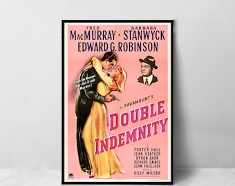 Póster de la película "Doble Perdición" - Impresión artística en lienzo de alta calidad - Decoración de habitación - Póster artístico para regalo