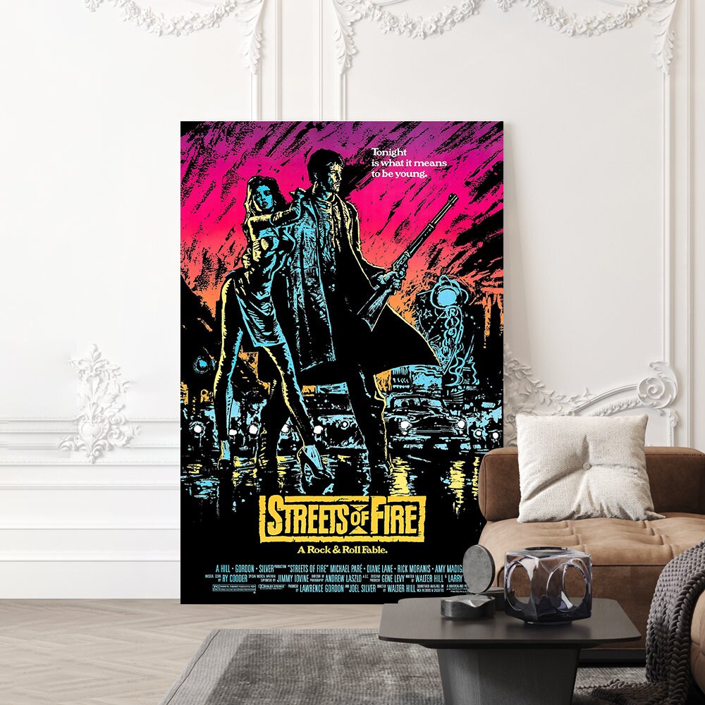 ストリート・オブ・ファイヤー映画ポスター - 高品質キャンバスアート