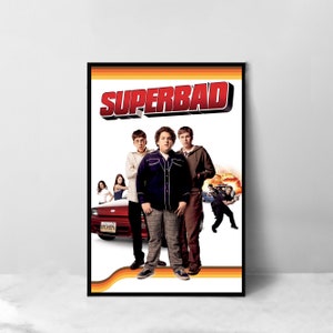 Superbad Film Poster - Hochwertiger Leinwand Kunstdruck - Raumdekoration - Kunst Poster Für Geschenk