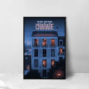 Charade Movie Poster - High Quality Canvas Art Print - Room Decoration - Art Poster For Gift