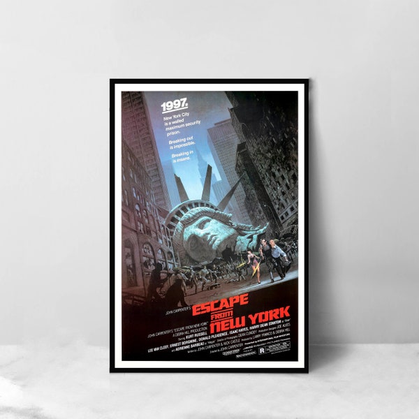 Escape From New York Movie Poster - High Quality Canvas Art Print - Room Decoration - Art Poster For Gift