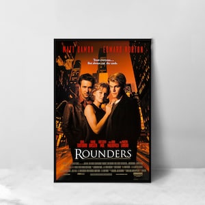 Rounders Movie Poster - Hochwertige Leinwand Kunst Druck - Raumdekoration - Kunst Poster Für Geschenk