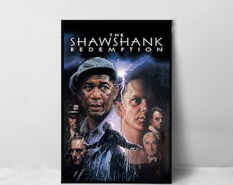 ショーシャンクの空に 映画ポスター - 高品質キャンバスアートプリント