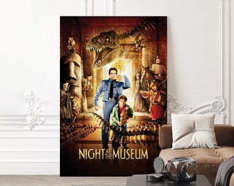 ナイト ミュージアム 映画ポスター - 高品質キャンバスアートプリント
