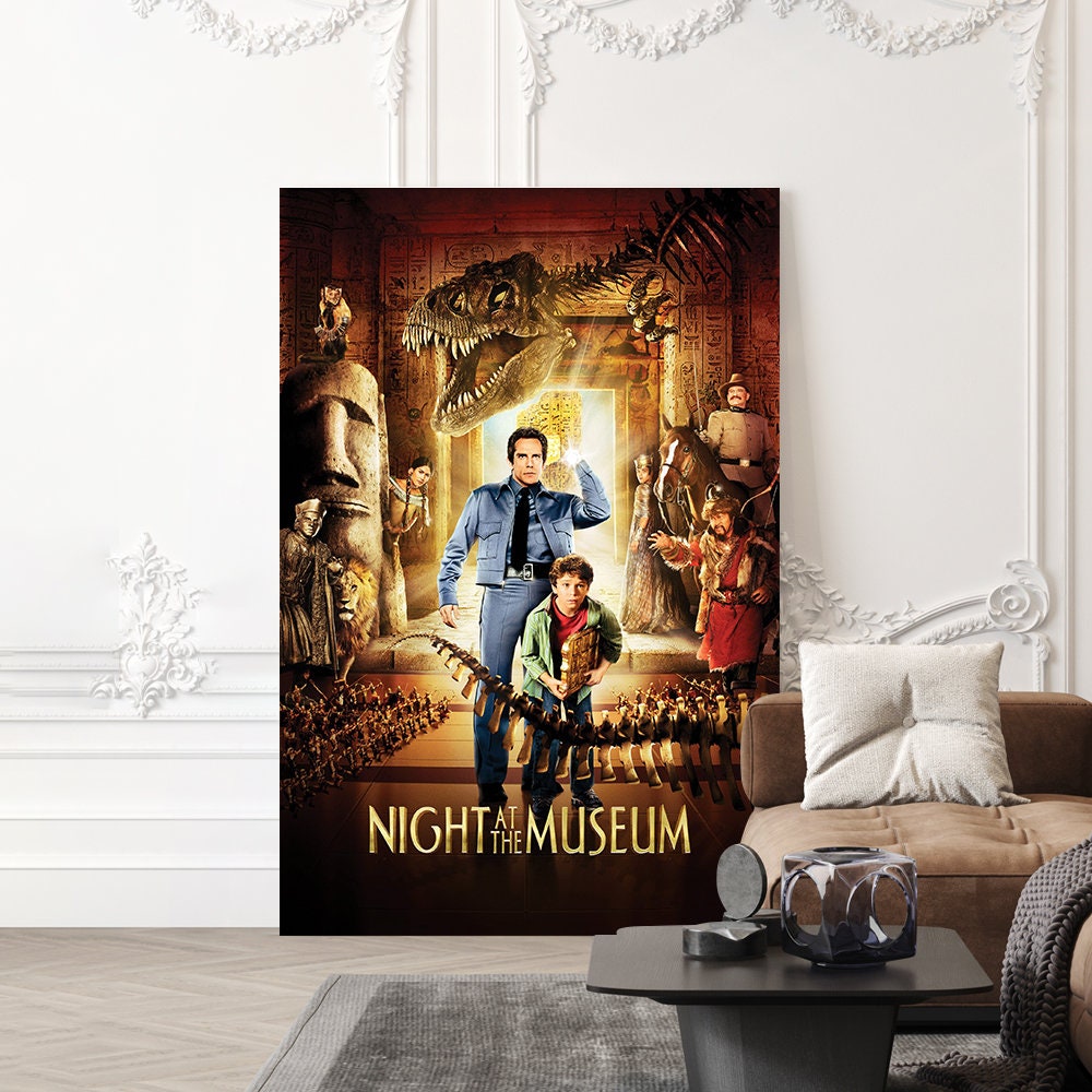 Night at the Museum Movie Poster - High Quality Canvas Art Print - Room ...