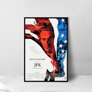 Póster de la película JFK - Impresión artística en lienzo de alta calidad - Decoración de habitación - Póster artístico para regalo