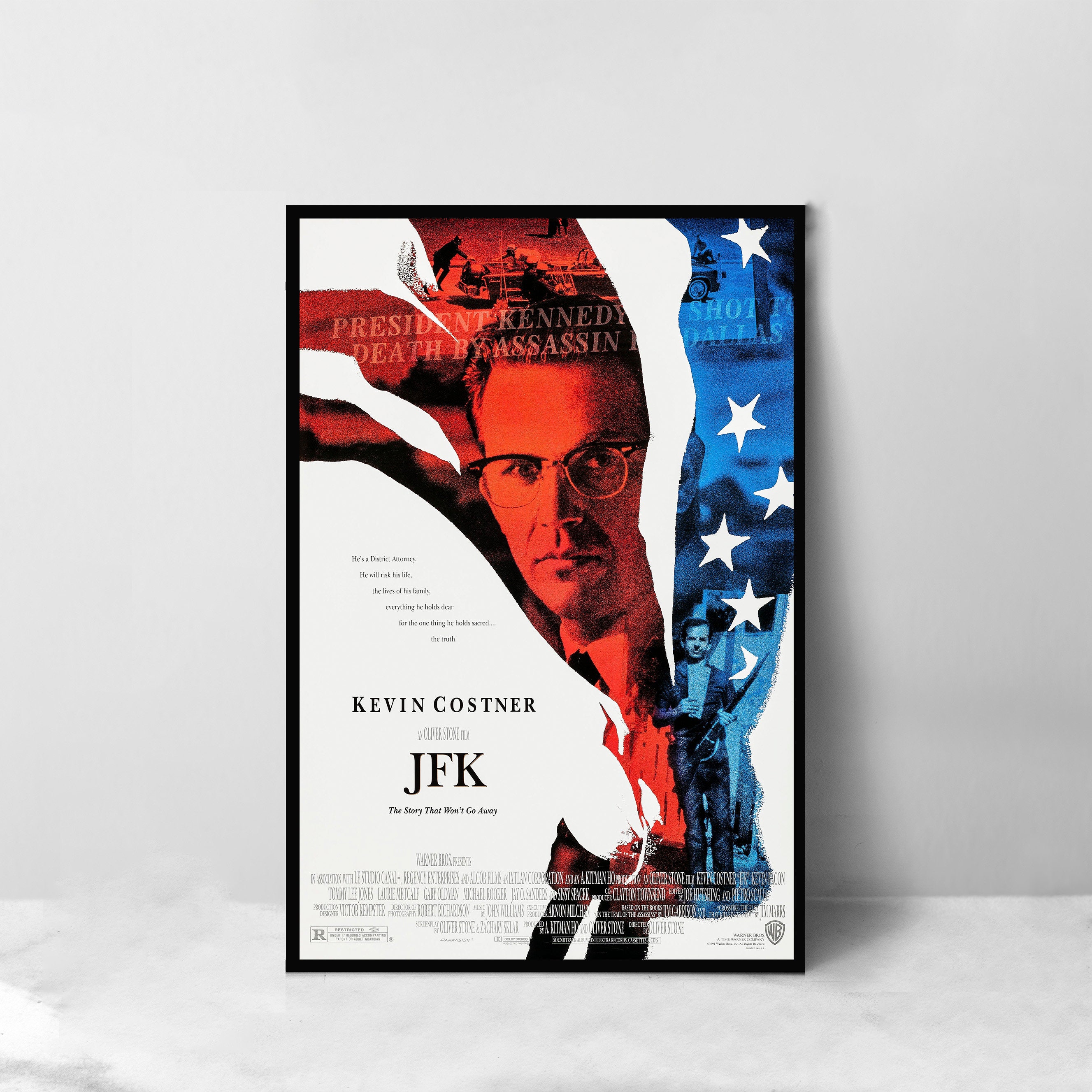 JFK映画ポスター - 高品質キャンバスアートプリント - 部屋の