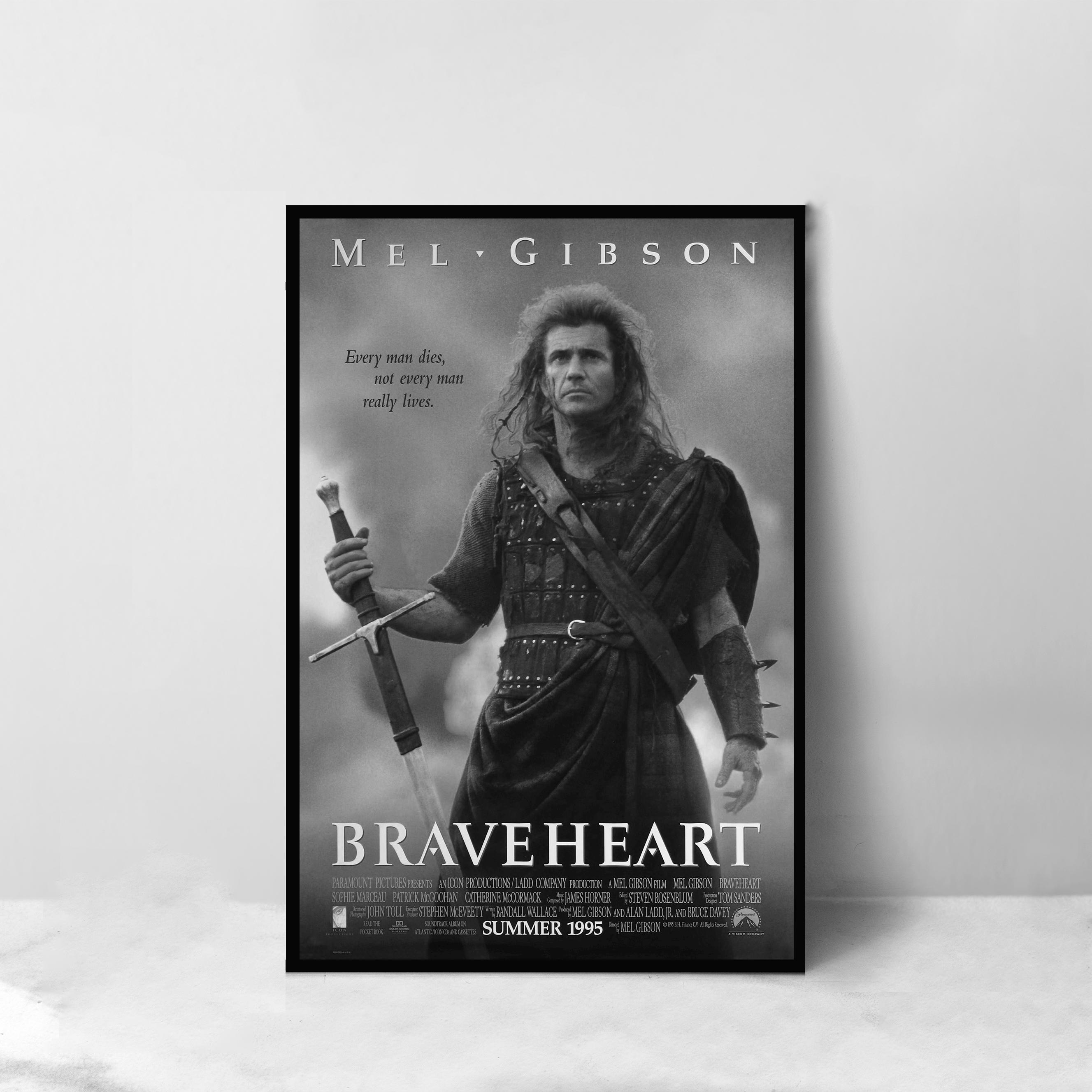 Braveheart Movie Poster - High Quality Canvas Art Print - Room