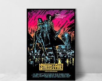 Streets of Fire Movie Poster - High Quality Canvas Art Print - Room Decoration - Art Poster For Gift